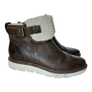 Timberland Kenniston Fleece-Lined Leather Ankle Boots Women’s Size 8.5 EUR 39.5